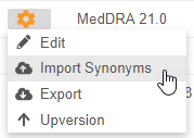 Import Synonyms action