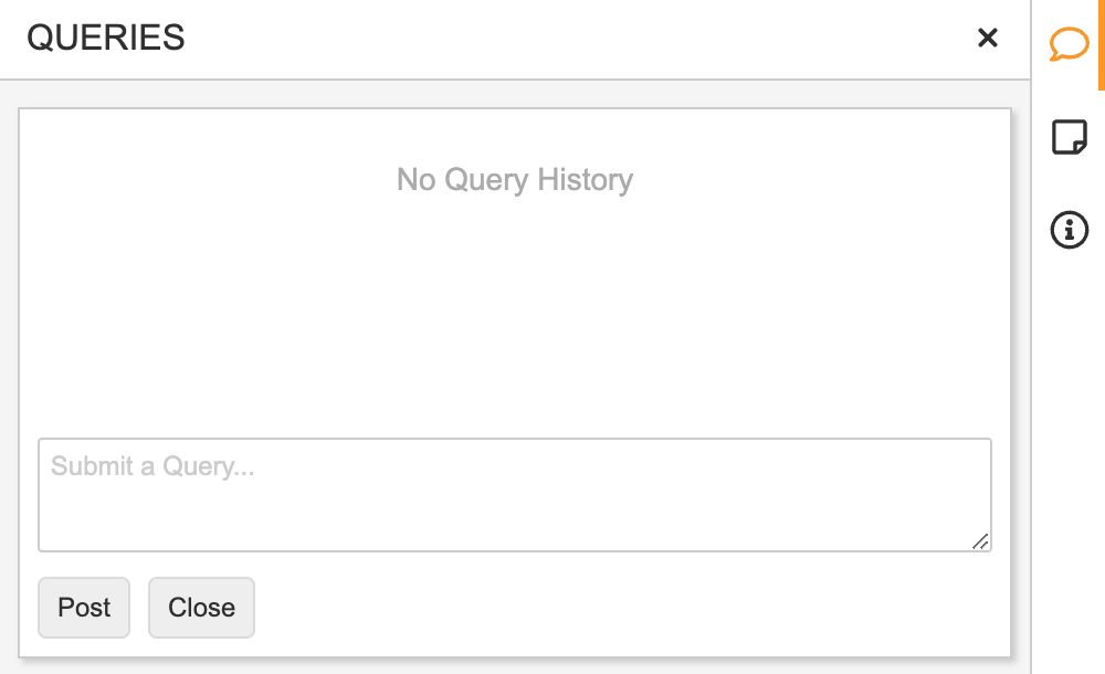 Query card with no existing queries