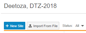 Import from File button in EDC Tools > Sites