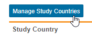Manage Study Countries button