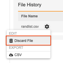 Discard File option