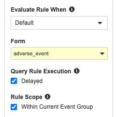 Delayed property for Query Rule Execution