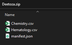 A ZIP file for the Deetoza study's laboratory import