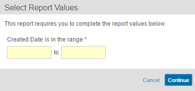 Users Select Report Values