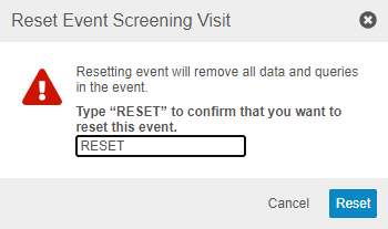 Type Reset in the confirmation dialog