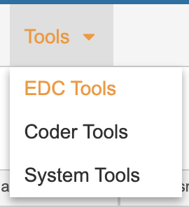 Access EDC Tools from the Tools Tab