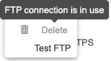 FTP Connection in use message