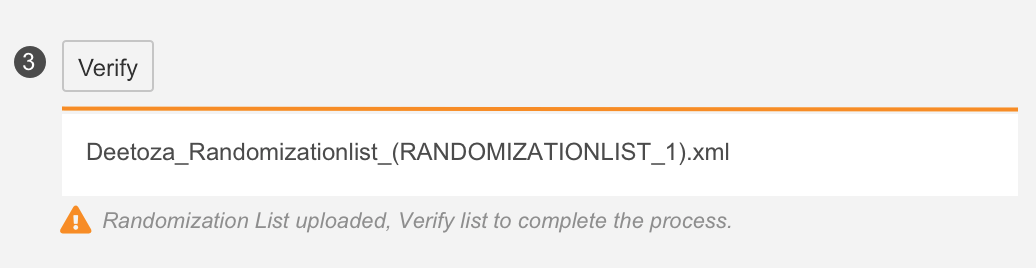 Verify Randomization List