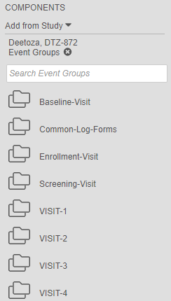 Updated Event Group icons in the Components panel