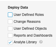 Deploy the Analyte Library